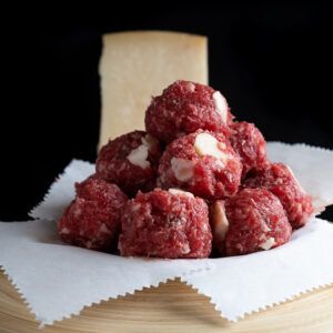 Mini hamburgueses de bou amb parmesà