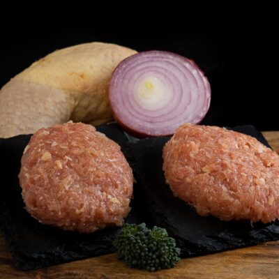 Hamburgueses de pollastre amb ceba