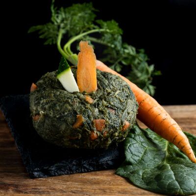 Hamburgueses d'espinacs, pastanaga i carbassó